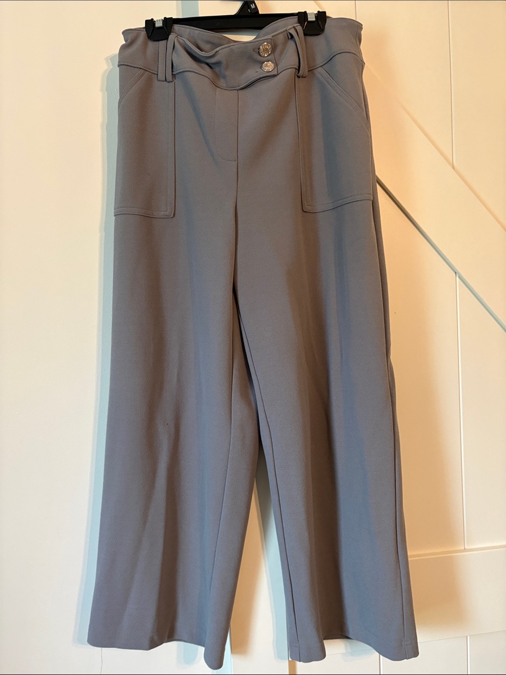 Soho Apparel Wide Leg Pants in Gray